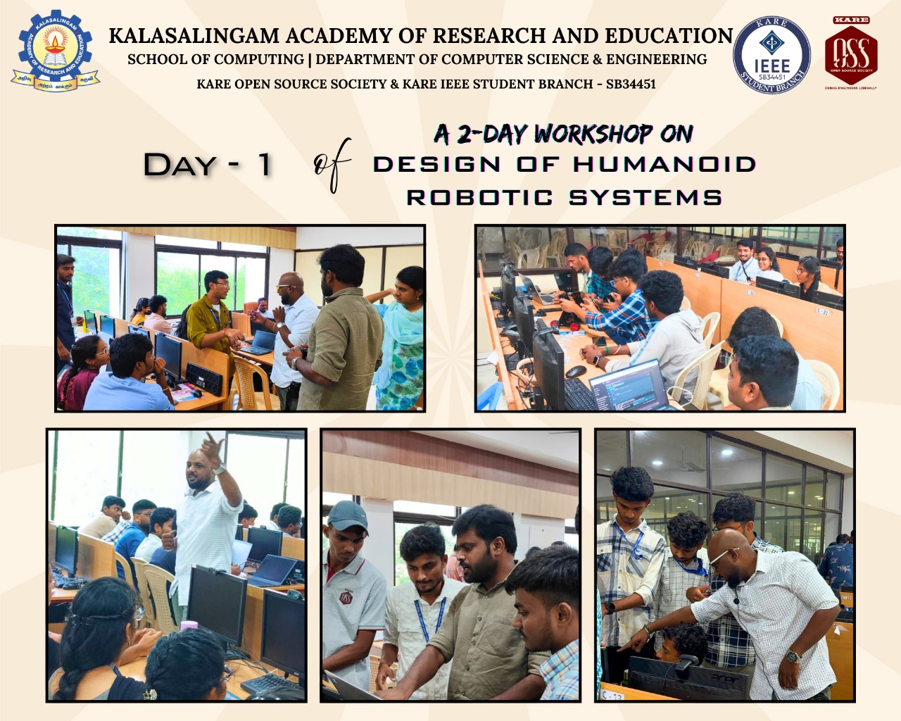 2-Day Workshop on Design of Humanoid Robotic Systems